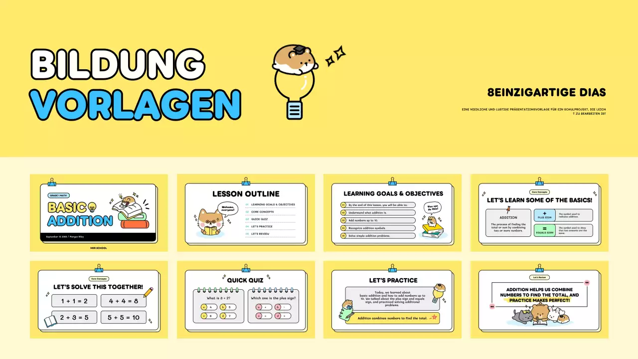 gelbe spielerische bildung Vorlage