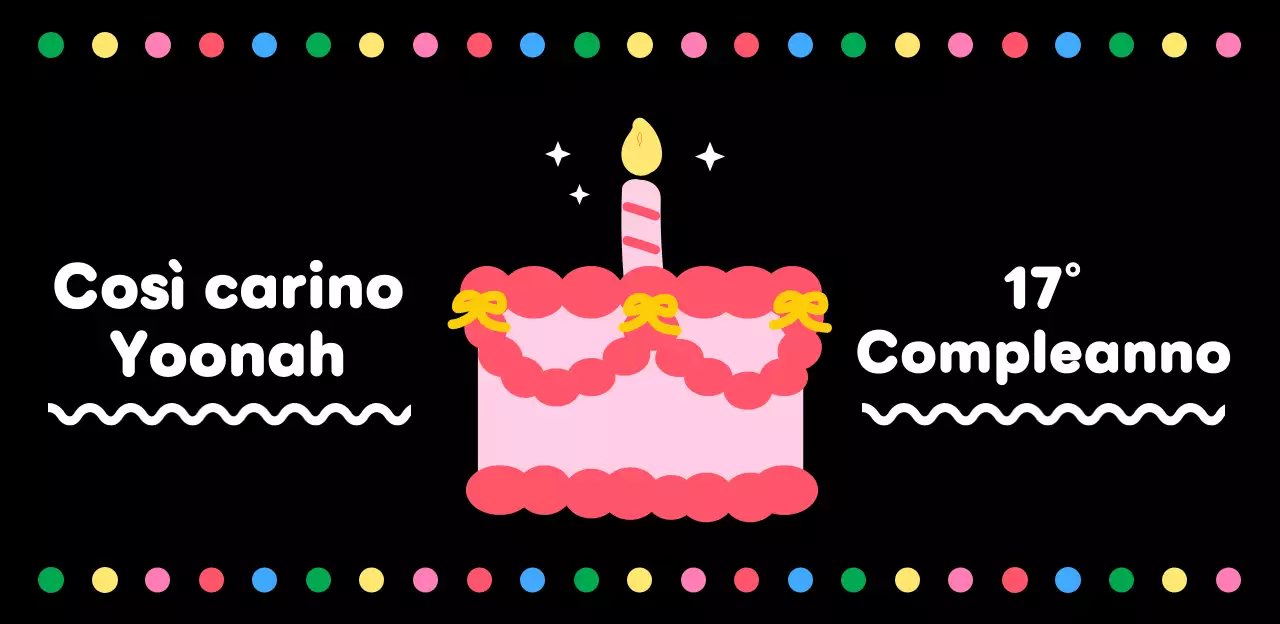 Cartellone d'auguri Pop Birthday nero