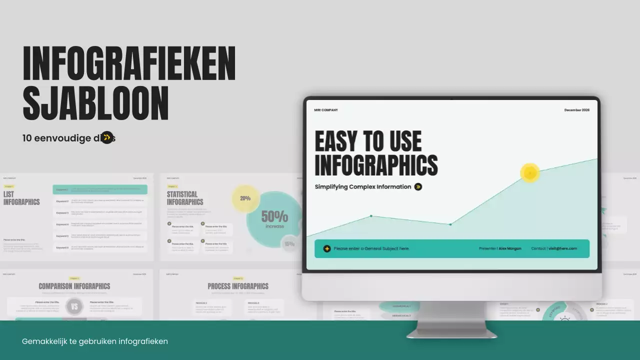 grijs modern infografisch sjabloon