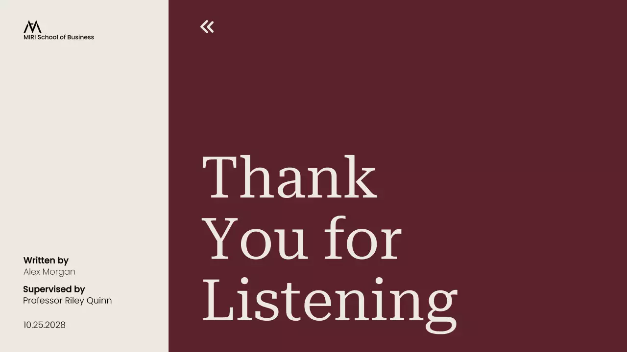 Maroon Minimal Thesis Presentation