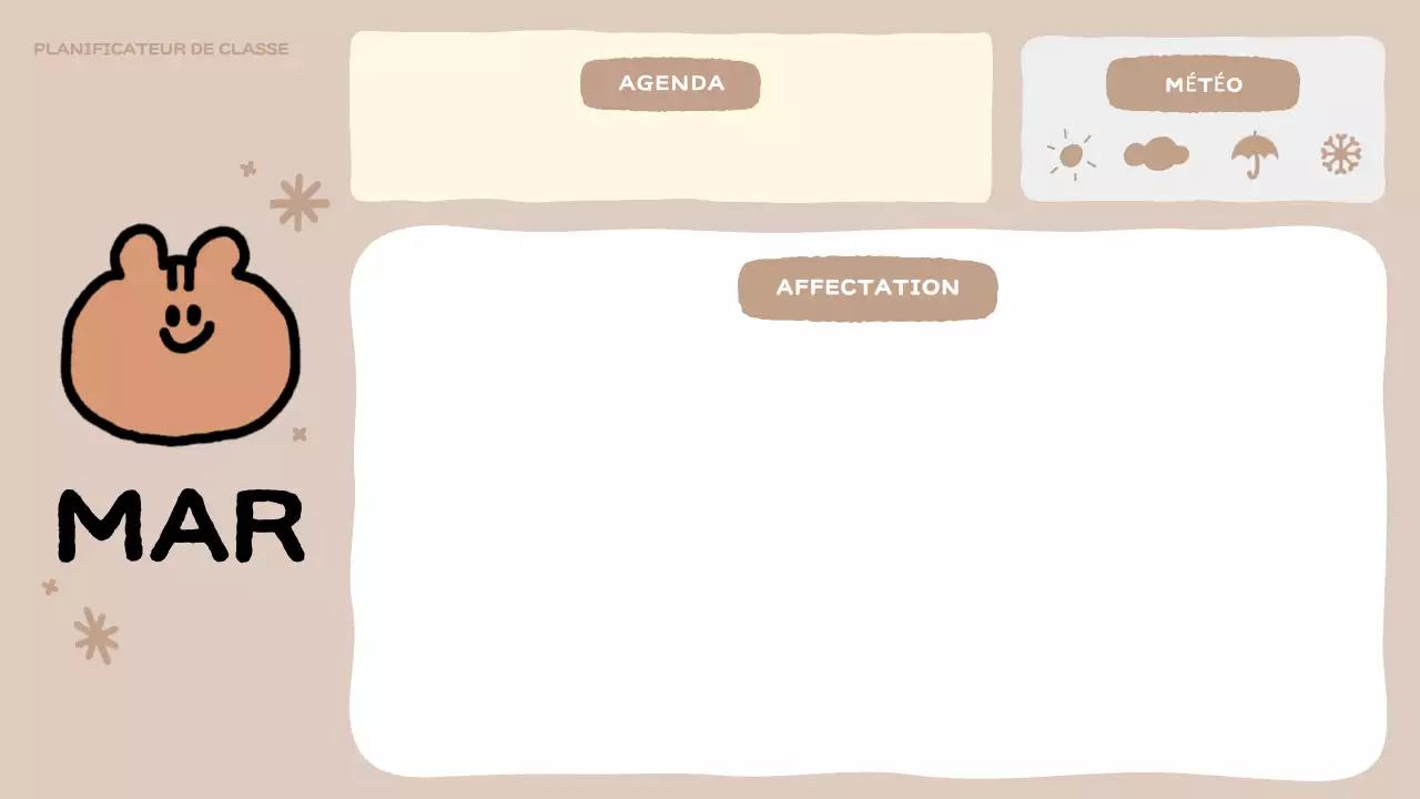 agenda de classe rose et mignon