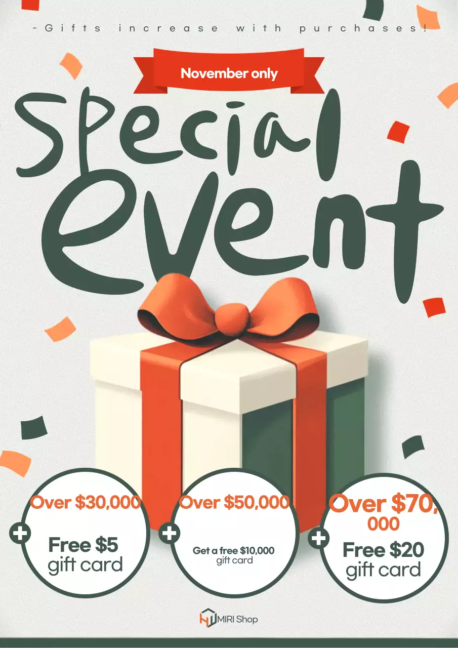 Poster quảng cáo sự kiện hiện đại màu cam