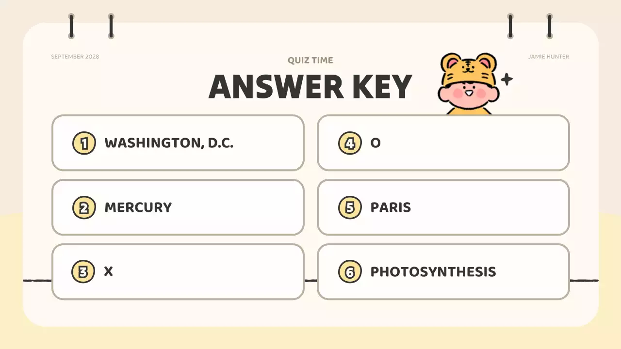 Colorful Cute Quiz Guide Presentation