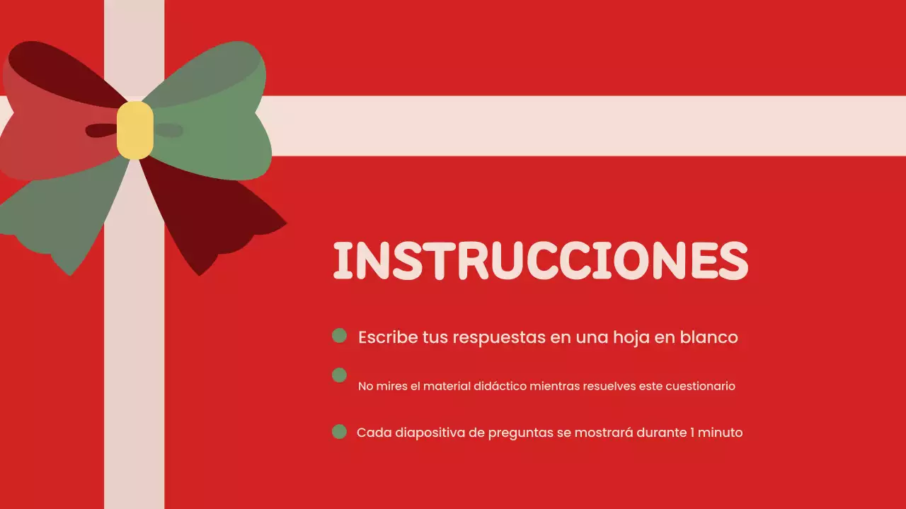 Presentación navideña retro roja