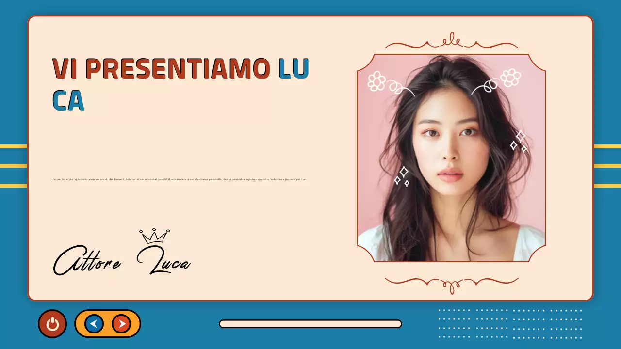 beige blue retro drama presentation