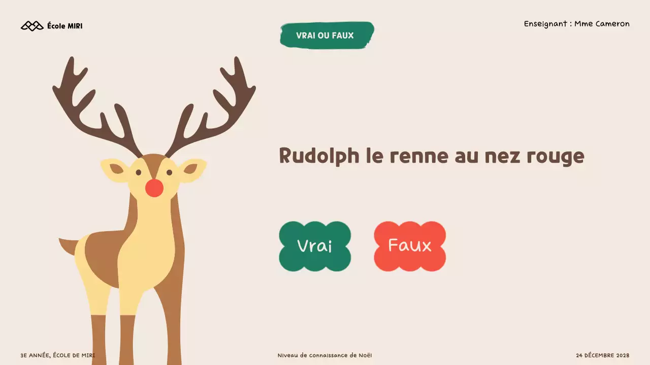 Jeu-questionnaire illustré sur Noël pour les enfants et les écoliers