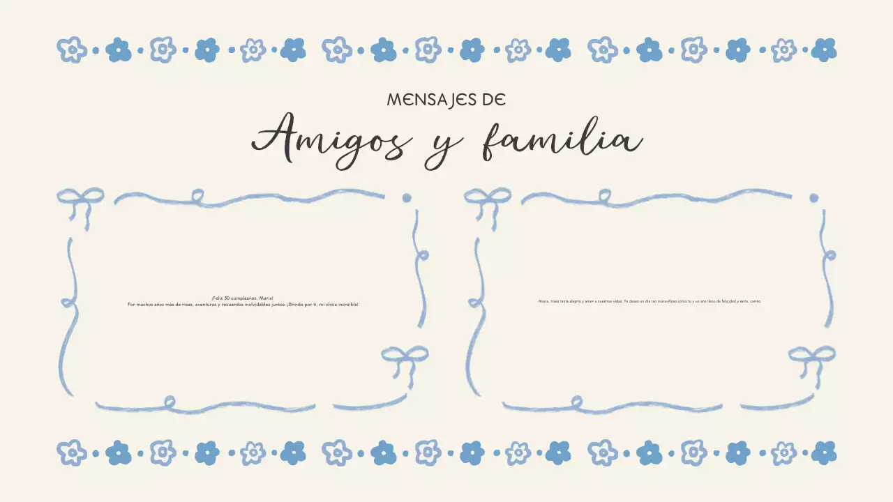 cumpleaños floral azul