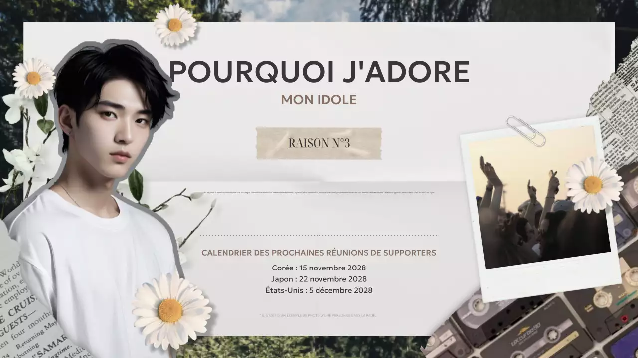 beige vintage idol fandom design