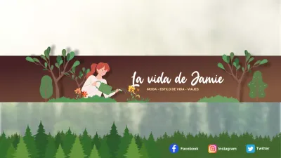 Boletín de estilo de vida rústico marrón