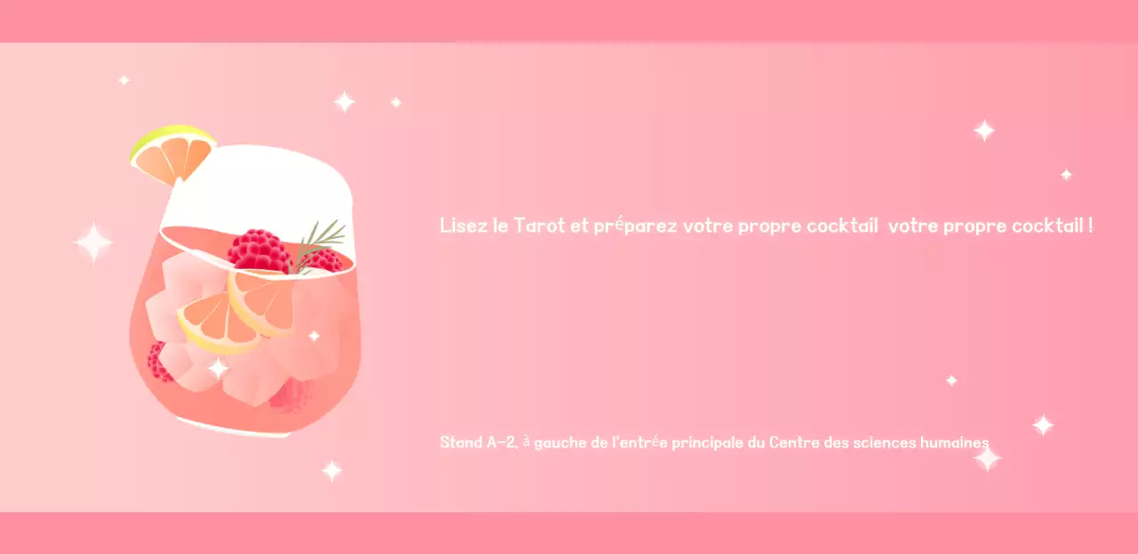 Faites la promotion de votre événement avec un kiosque de festival rose et cosy