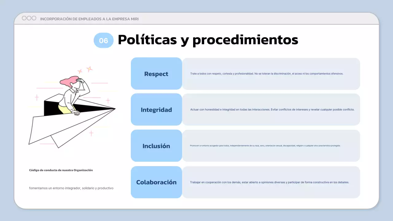 presentación de empresa moderna azul