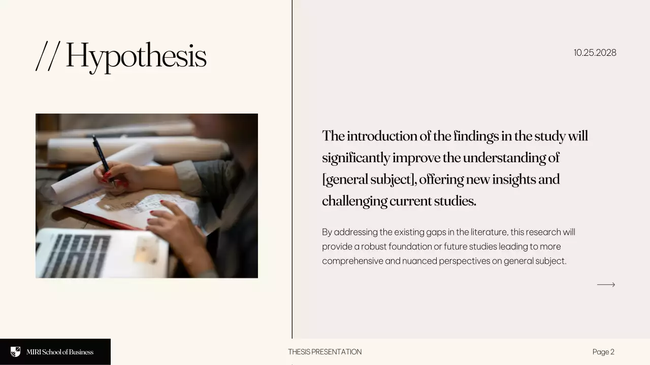 Beige Modern Thesis Presentation
