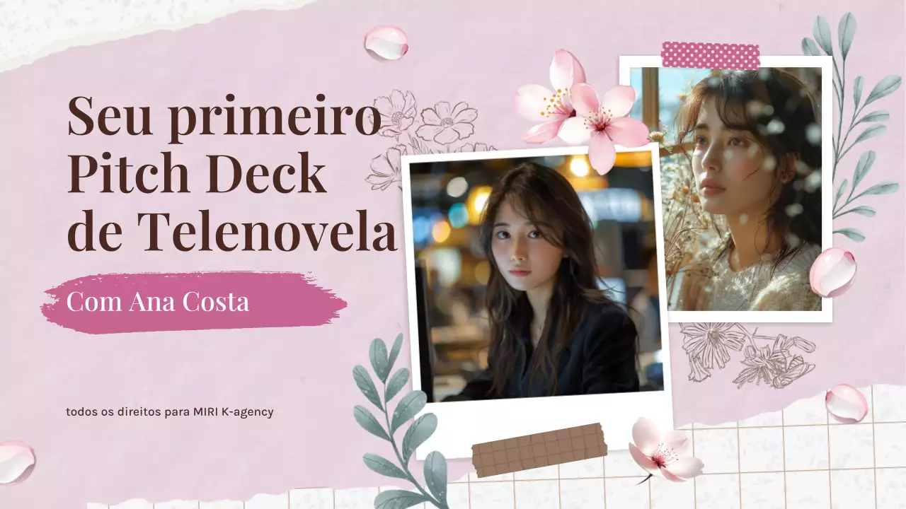 Apresentação de um k-drama cor-de-rosa