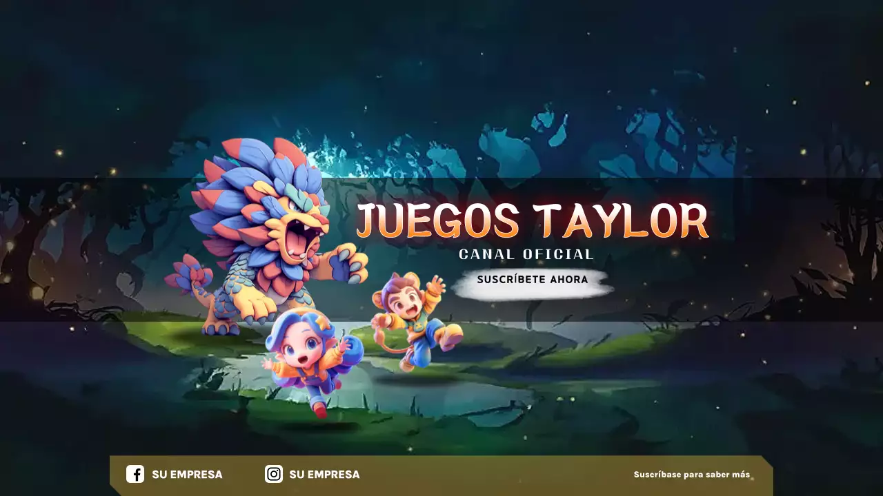 colorido anuncio de juegos de fantasía