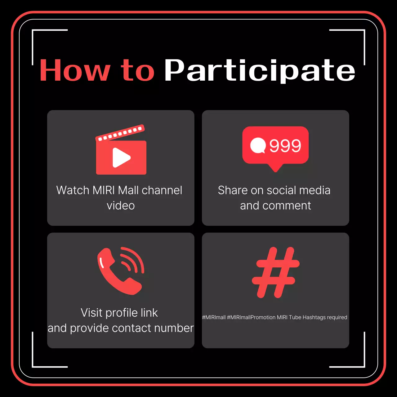 Black Modern Video Event Promotion Instagram Carousel