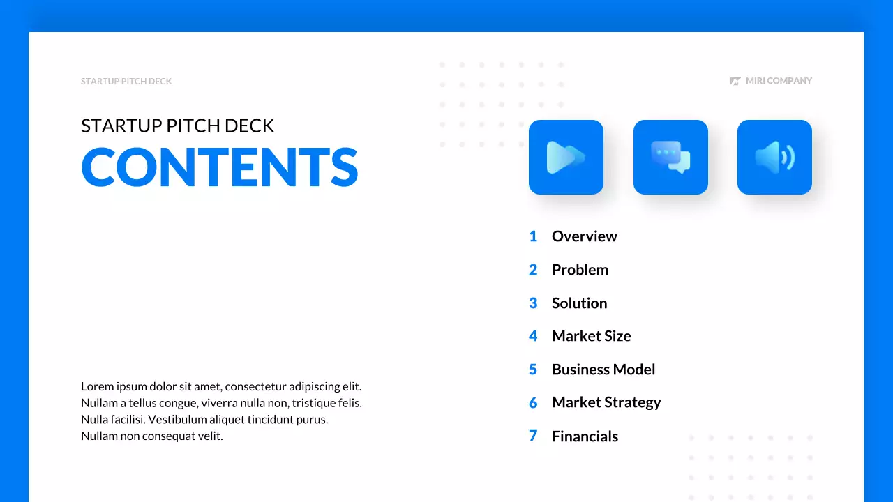 블루 모던 스타트업 피치 프로모션 프리젠테이션