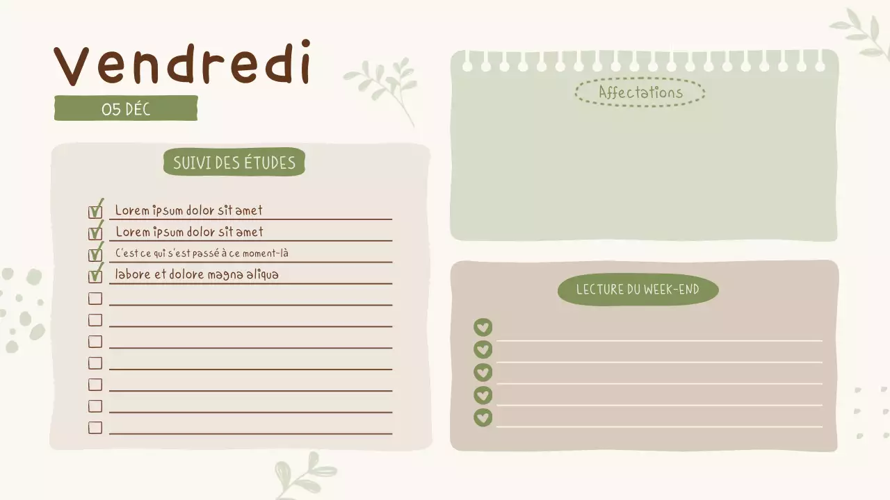 Présentation de l'agenda de la classe Pastel