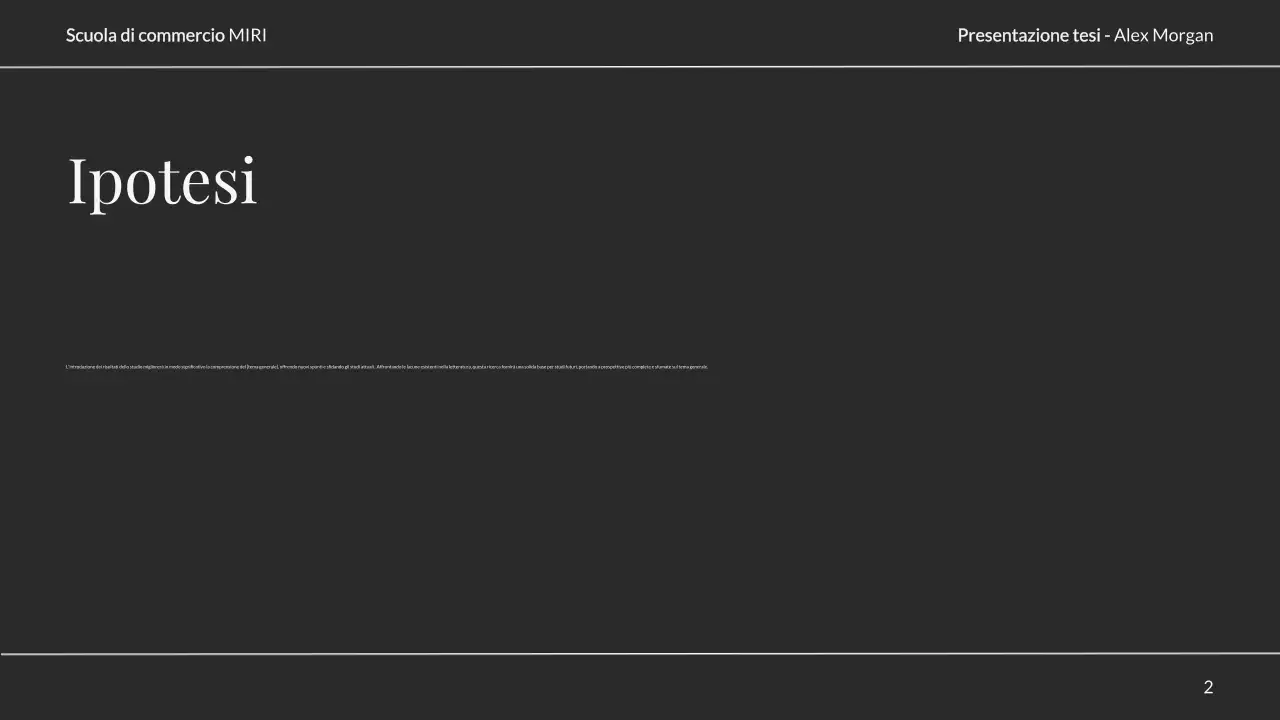 presentazione neutra ed elegante della tesi