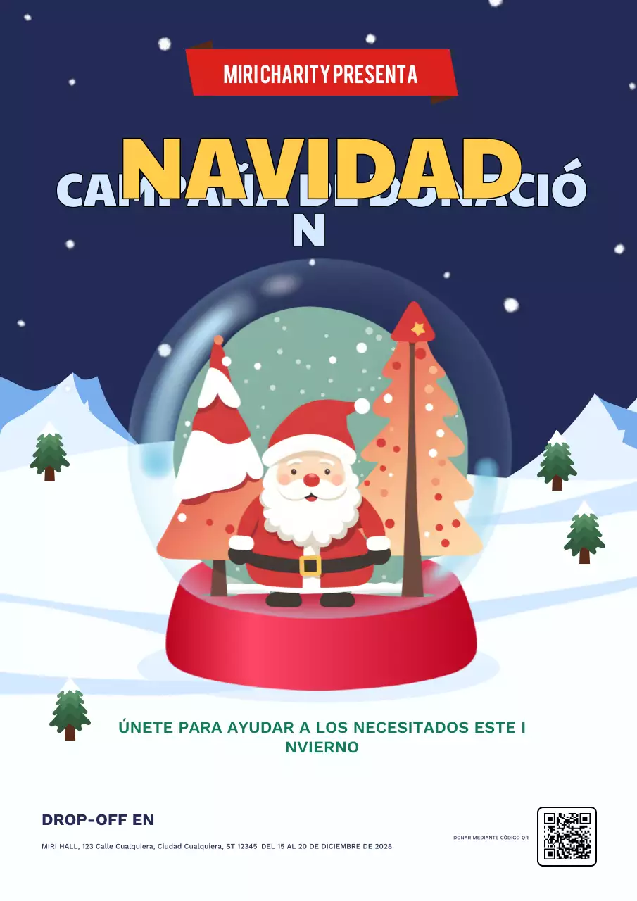 red festiva anuncio benéfico