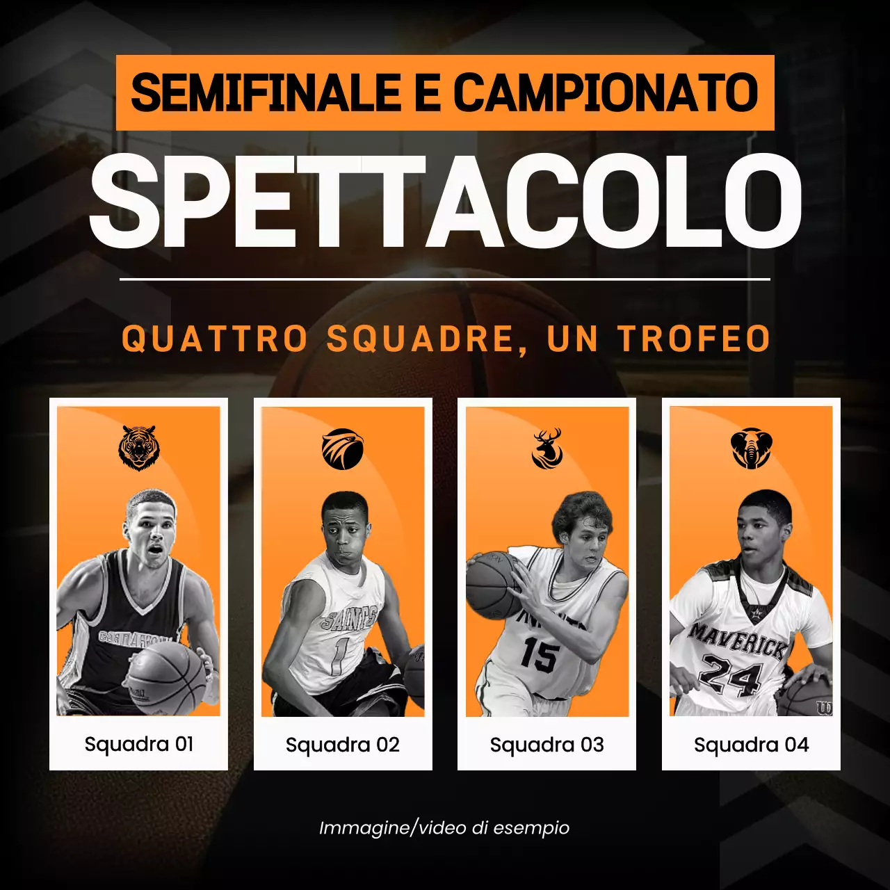 Annuncio della semifinale e del campionato Orange Modern