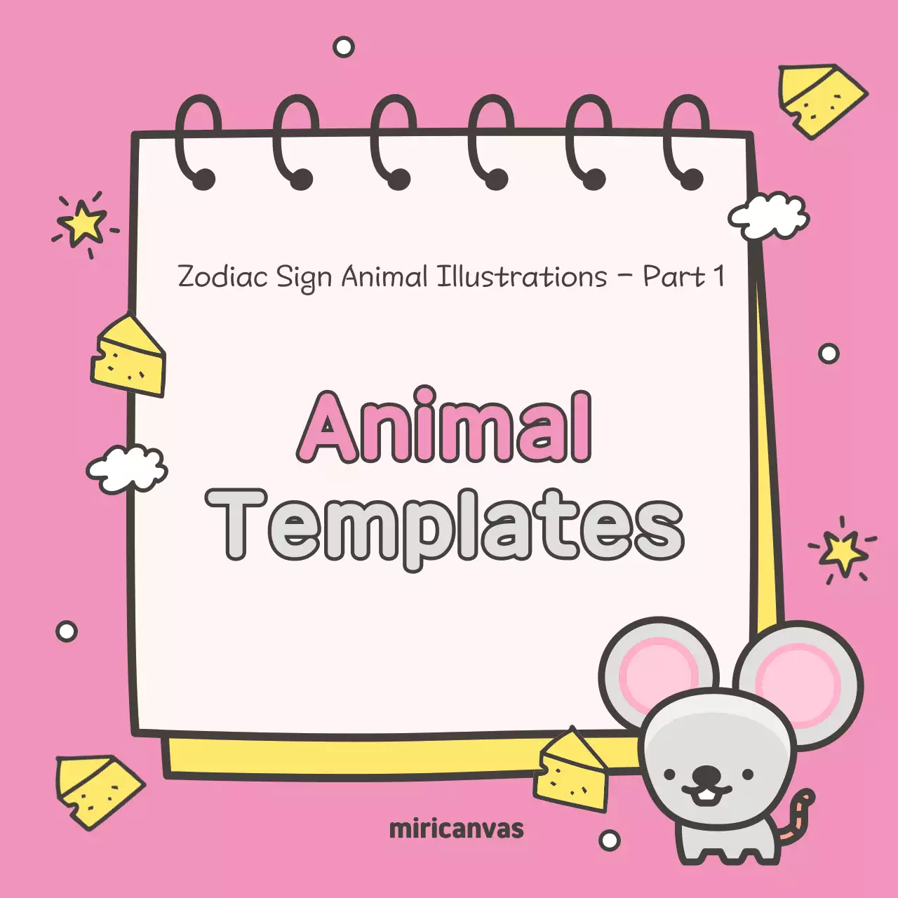 Guia de modelos de animais fofos rosa Instagram Carousel