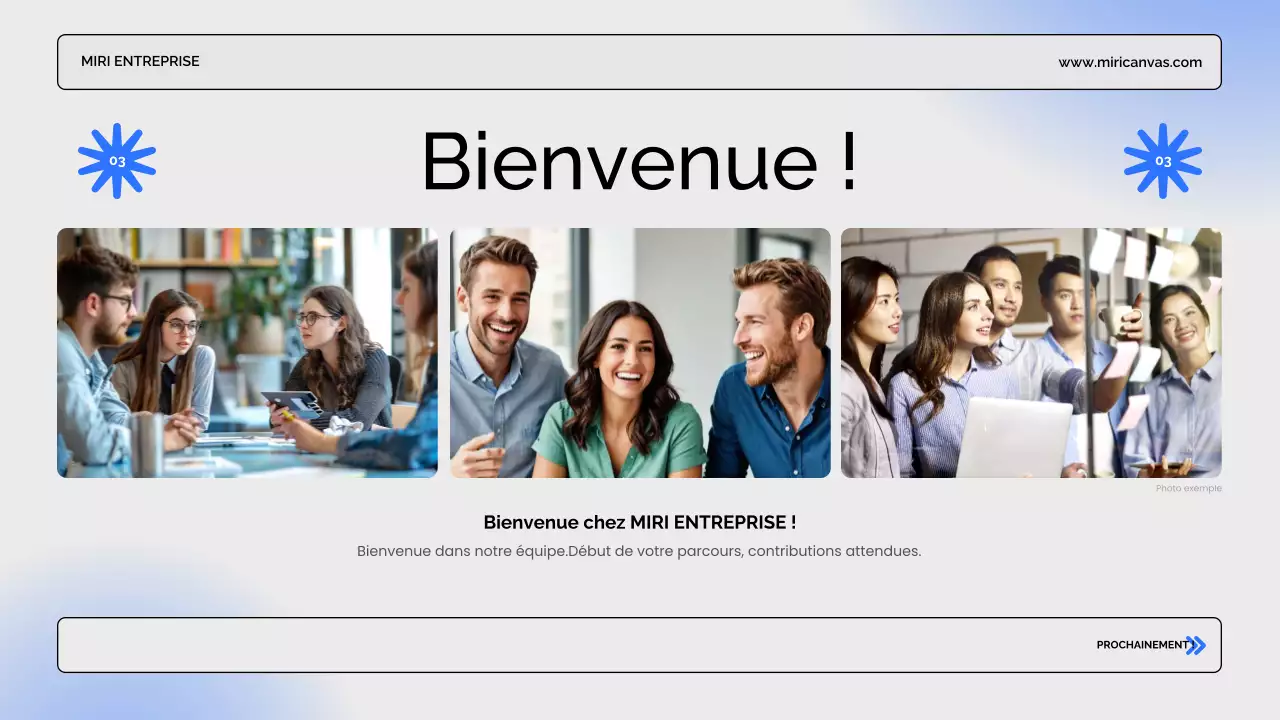 Présentation d'entreprise moderne de couleur bleue