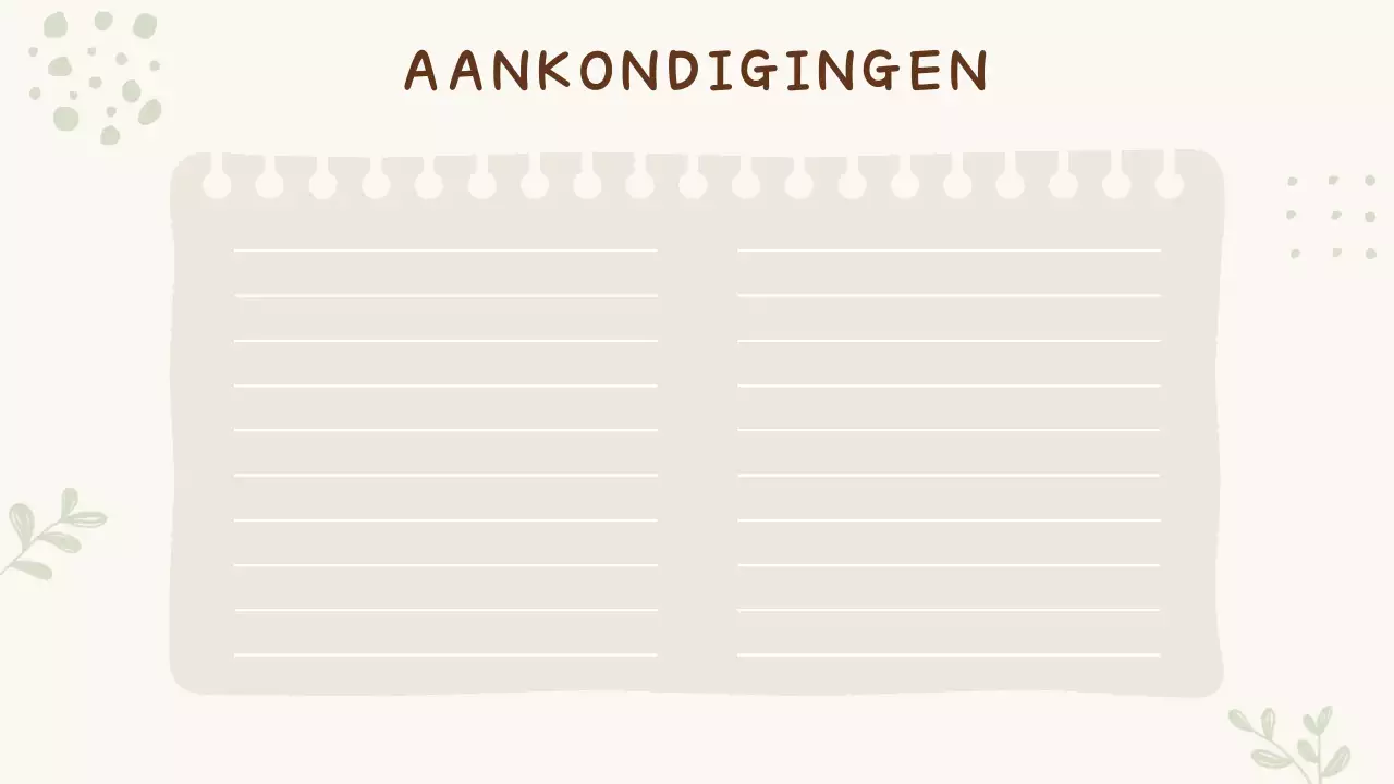 Schattige Pastel Klassikale Agenda Presentatie