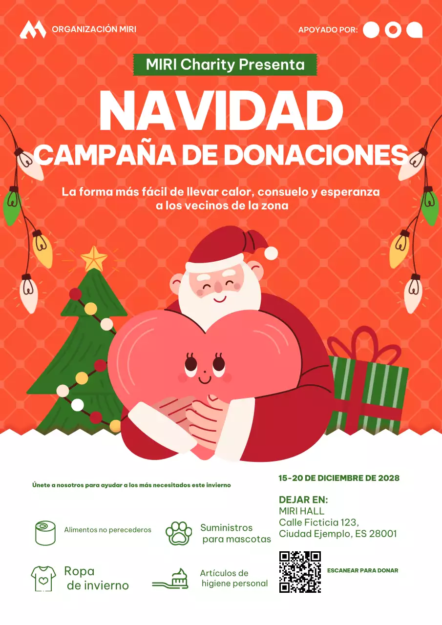 Cartel del acto benéfico de Navidad