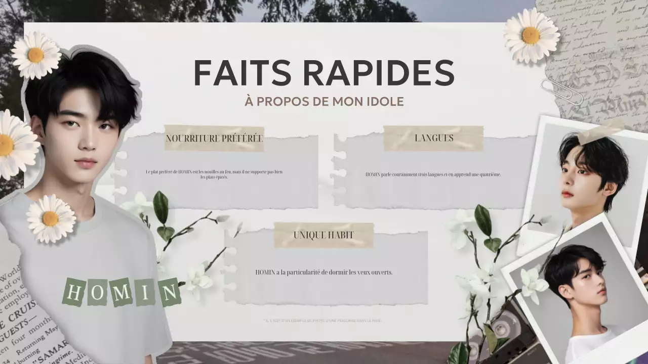 beige vintage idol fandom design