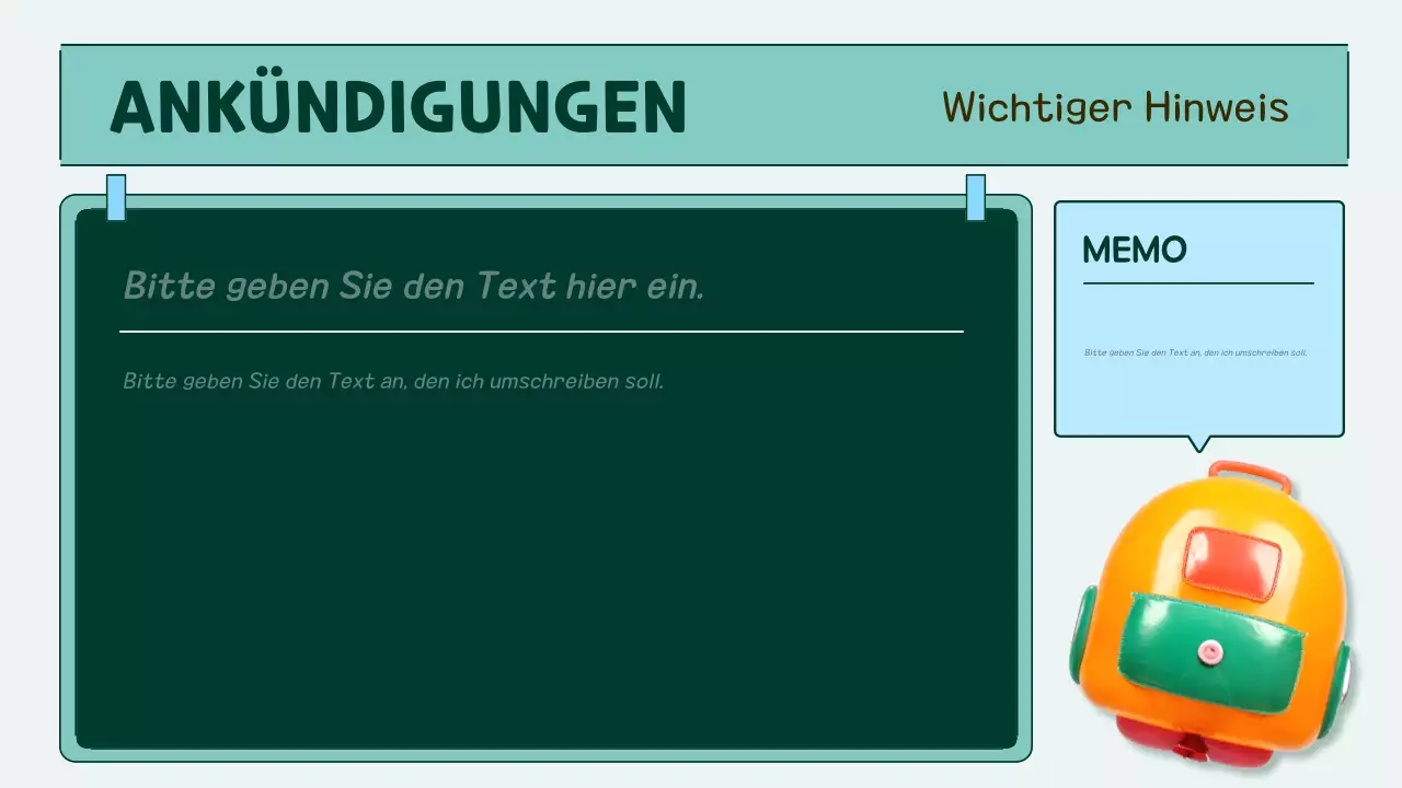 orange und teal pop Klasse Agenda Planer