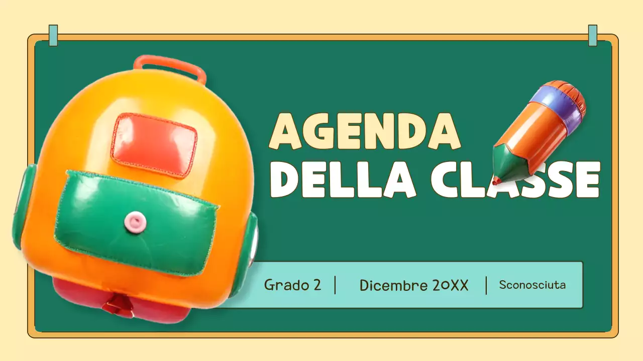 agenda pop class arancione e verde