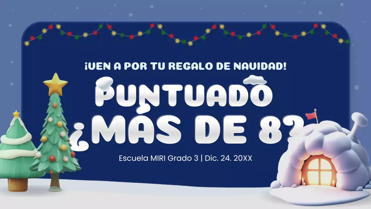 navy and white creative christmas quiz class