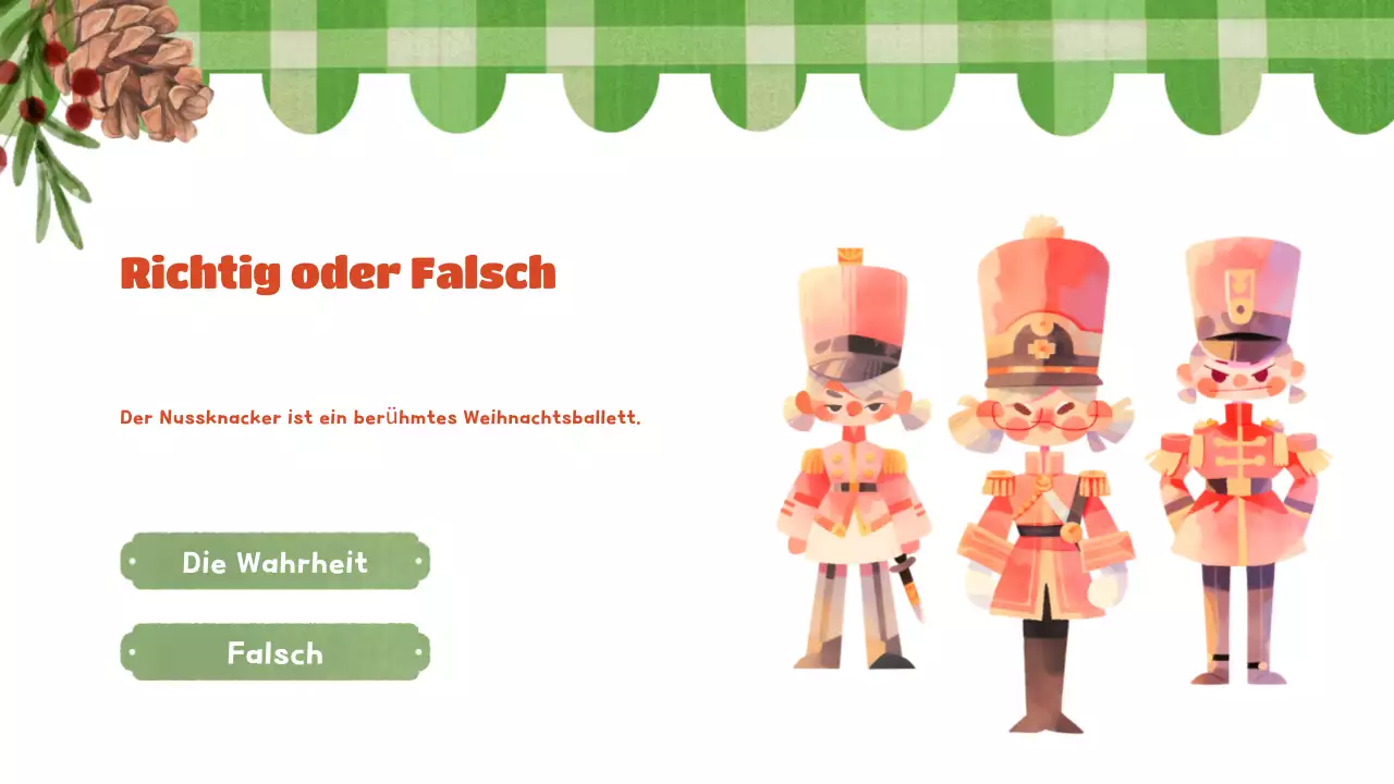 grüne festliche Weihnachtspräsentation