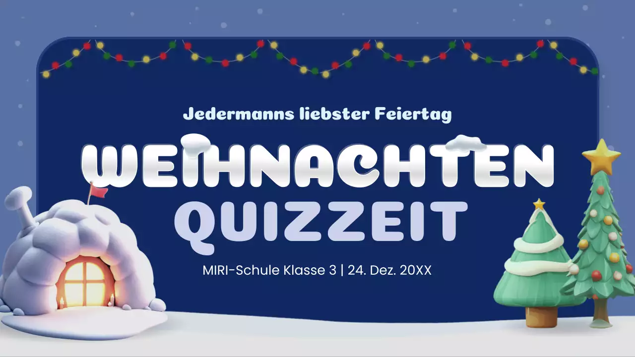navy und weiß kreatives weihnachtsquiz klasse