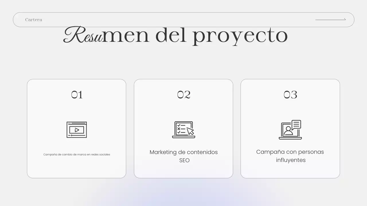 presentación de la cartera grey modern