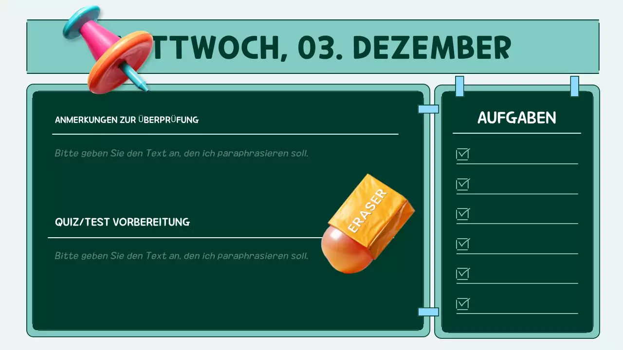 orange und teal pop Klasse Agenda Planer