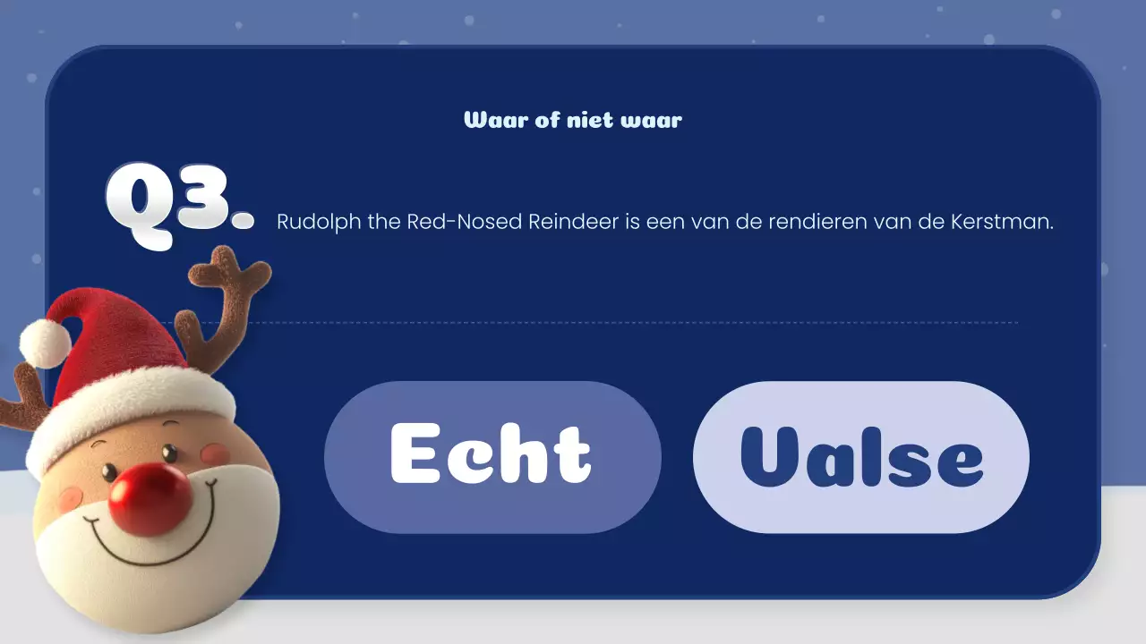 marine en wit creatieve kerst quiz klas