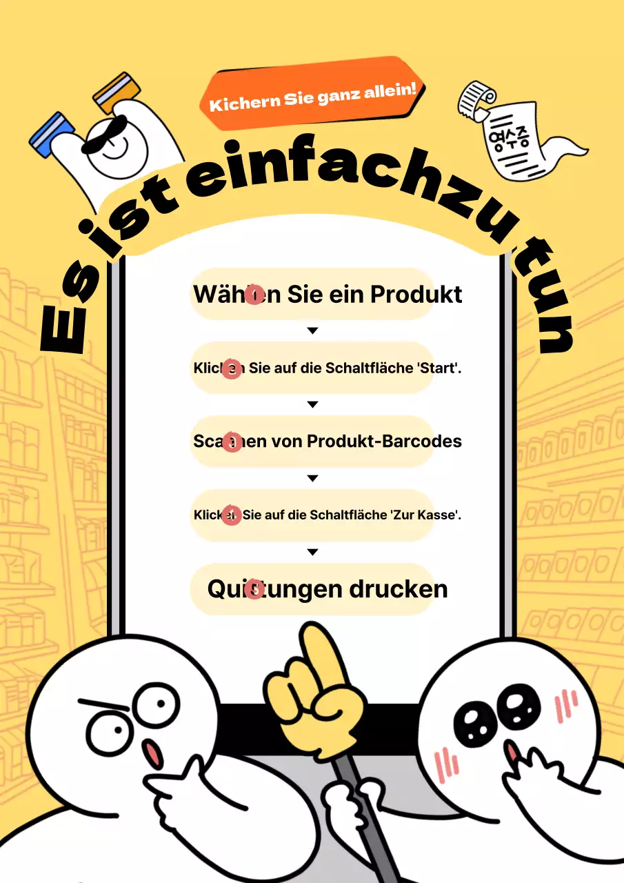 Gelb Einfacher Einkaufsführer