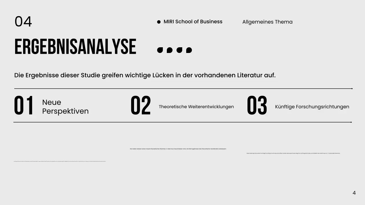 Schwarz und Weiß Minimal Thesis Werbung
