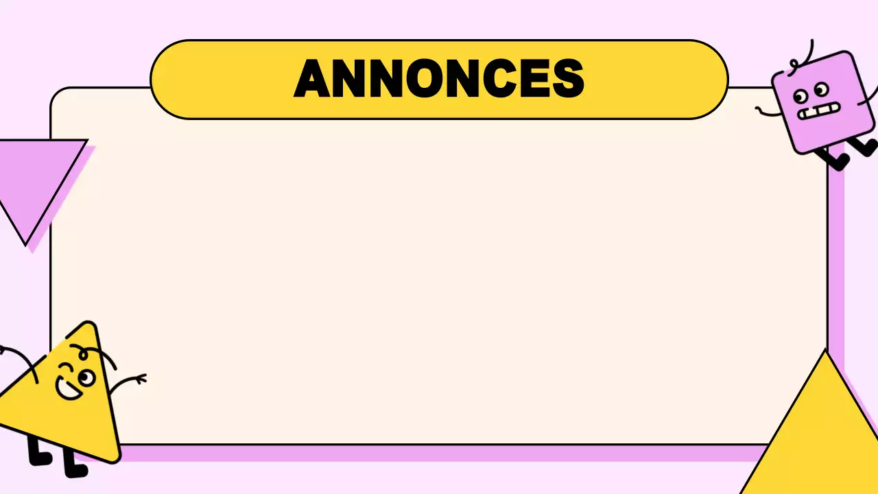 Présentation de l'agenda de la classe rose jaune ludique