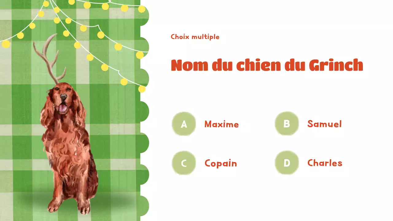 présentation festive verte pour les fêtes de fin d'année