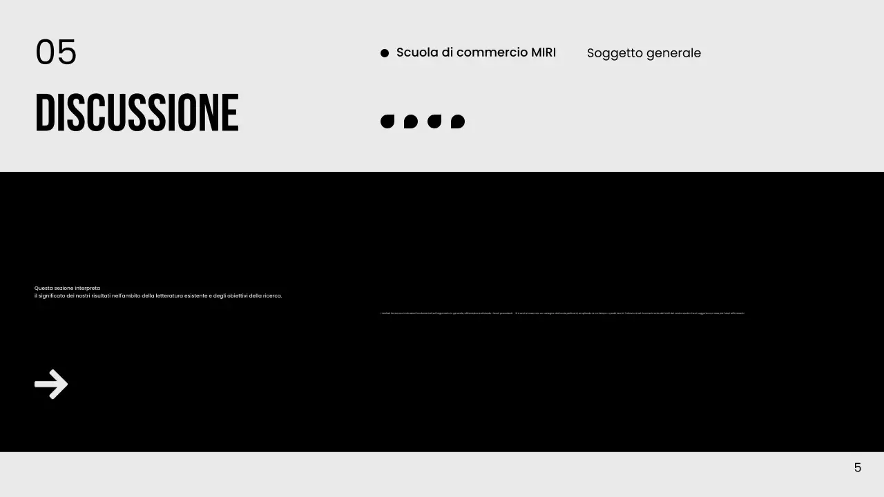 Tesi pubblicitaria minimale in bianco e nero