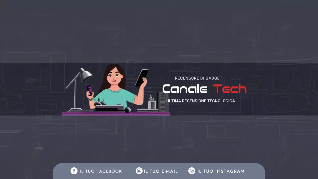 Pubblicità del canale tecnico moderno grigio