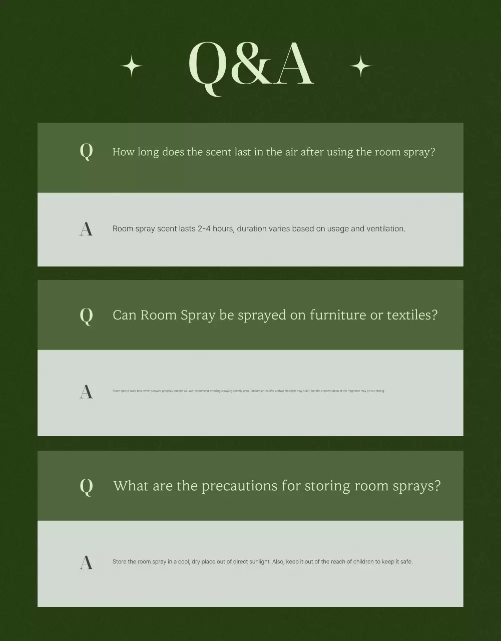 Green Minimal Room Spray Promotion Poster