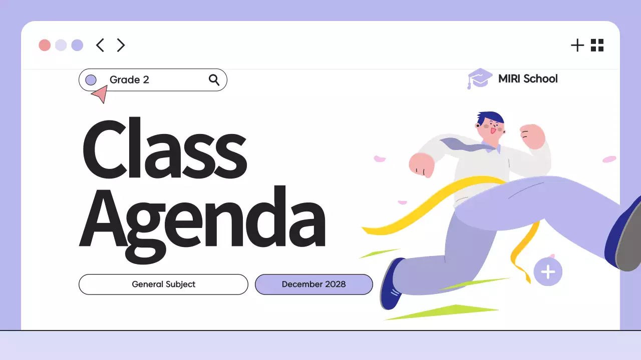 Purple Modern Class Planner Presentation