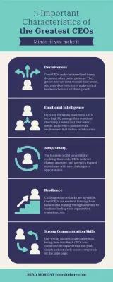 Teal Professional Ceo Guide Infographic