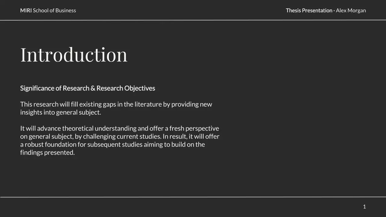 Black Professional Thesis Presentation