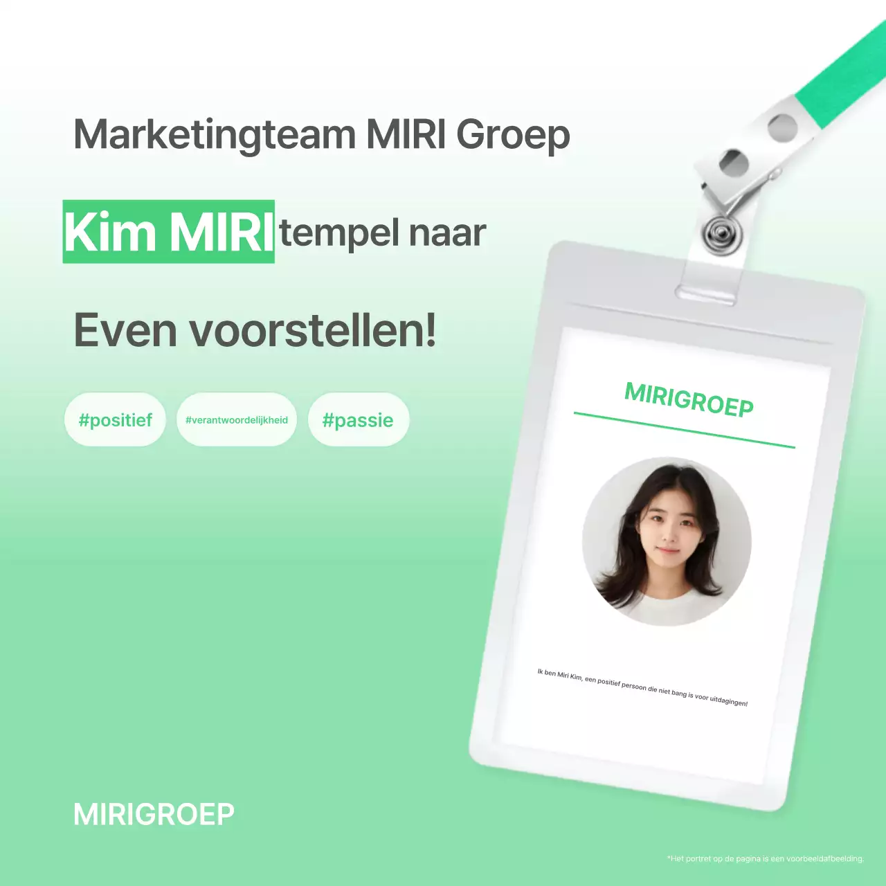 Abstract schoon personeel introductie visitekaartje