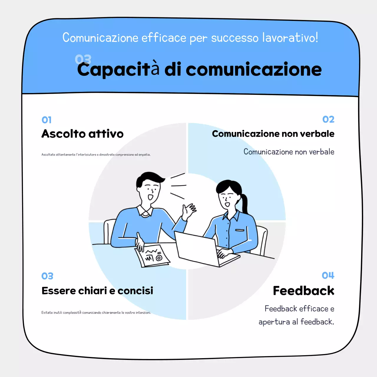 Materiale didattico per lavoratori ordinati di colore azzurro