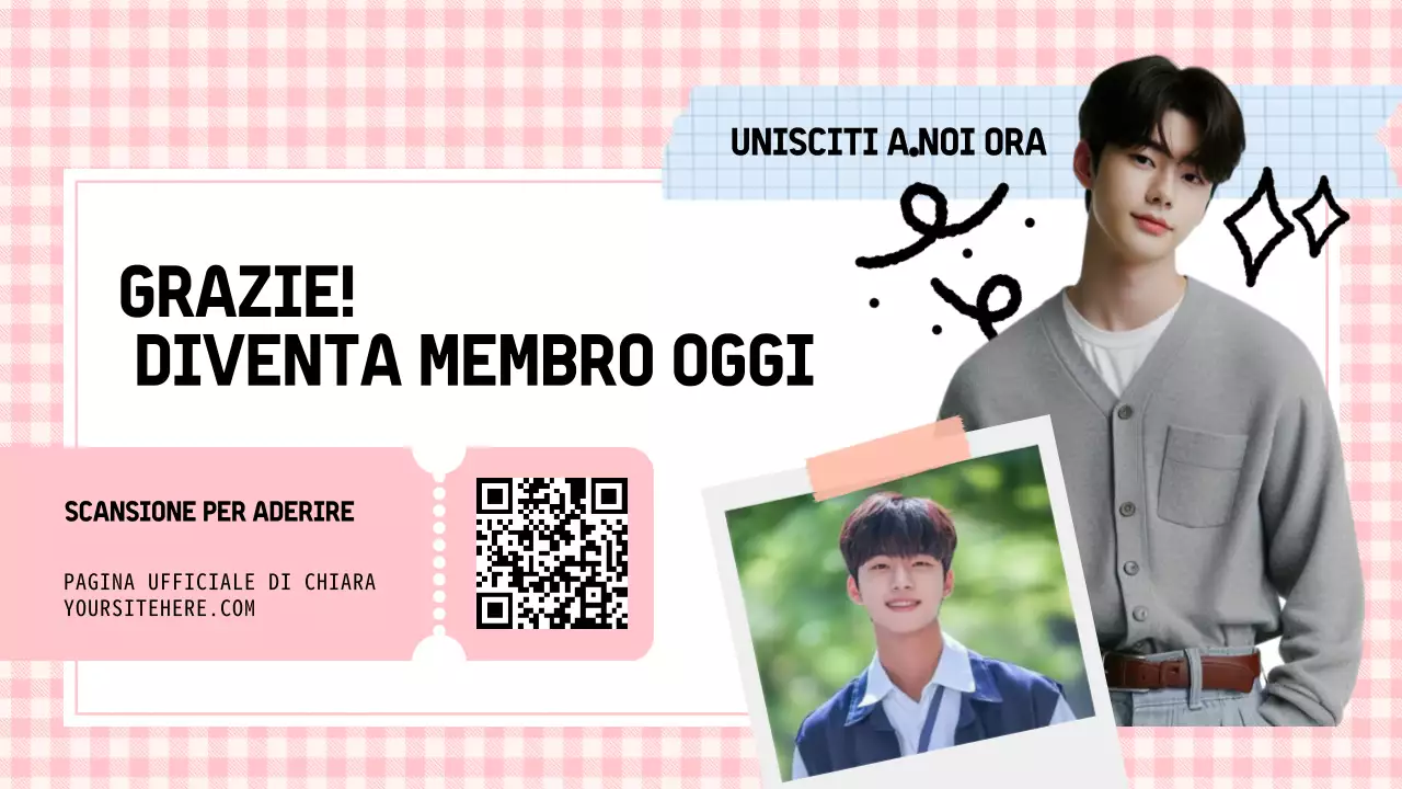 Presentazione del dramma K con scarabocchi rosa e blu pastello